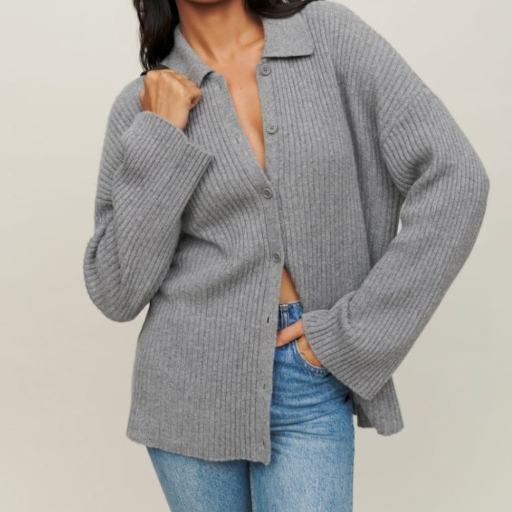 Reformation Open Grey Sweater- Never Worn